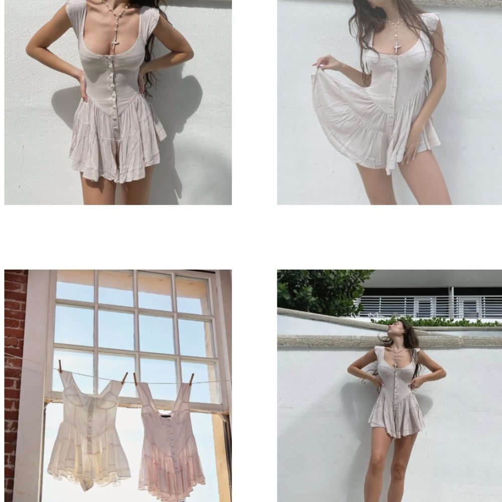 Vanessa Mooney The Elisabeth Romper Dress
